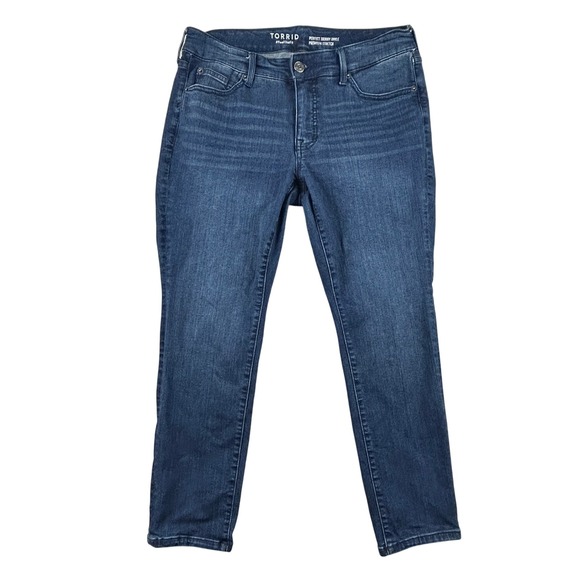 torrid Denim - Torrid Jeans Women‎ 10R Perfect Skinny Ankle Mid Rise Premium Stretch Dark Wash